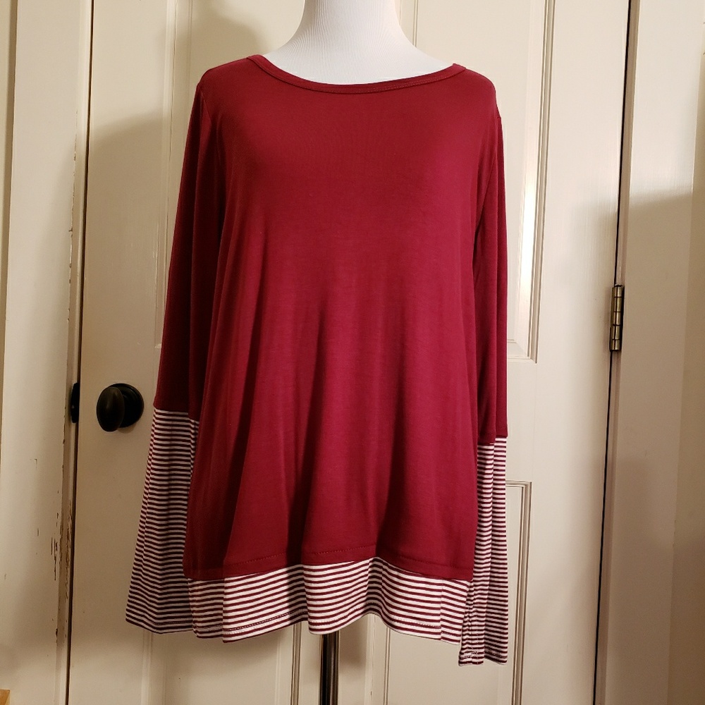 Pin Stripe Knit Top - Large - Picture 4 of 7